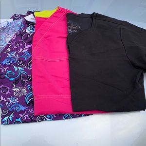 pink and purple floral scrubs